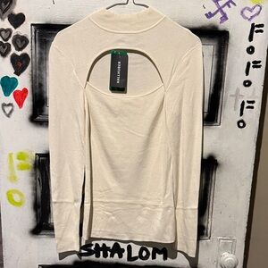 Zara Cream Cutout Back Sweater
